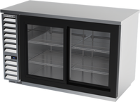 Beverage-Air BB58HC-GS-S Two-Section 58-Inch Back Bar Refrigerator with Sliding Glass Doors