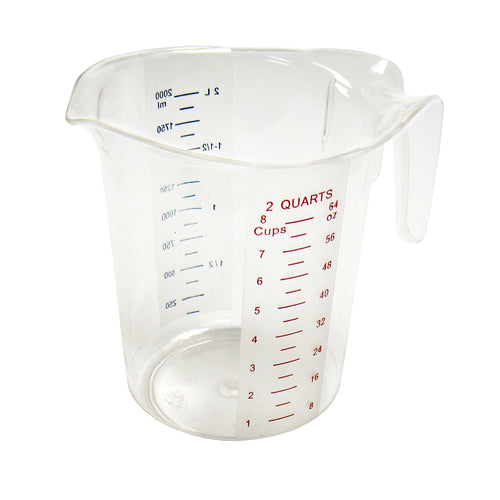Product image #1 for Winco Deluxe Polycarbonate 2-Quart Measuring Cup with Red and Blue Markings