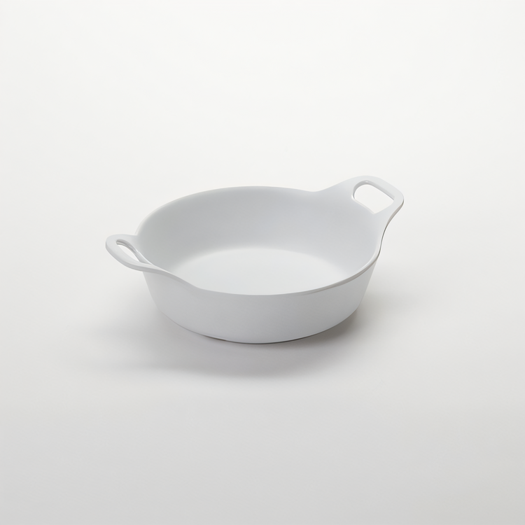 Product image #1 for American Metalcraft Round White Melamine Casserole Dish with Handles, 39 oz