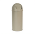 Thumbnail image #1 for Rubbermaid Commercial Marshal Classic 15 Gallon Round Bathroom Trash Can with Dome Lid, Beige