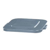 BRUTE Square 28-Gallon Container Lid, Flat, Gray
