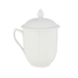 Thumbnail image #1 for Semplice 9 oz Pearl White Fully Vitrified Ceramic Mug with Lid