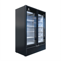 Beverage-Air Marketeer MT53-1B Two-Section Reach-In Glass Door Refrigerated Merchandiser, Black, 41.66 Cu. Ft.