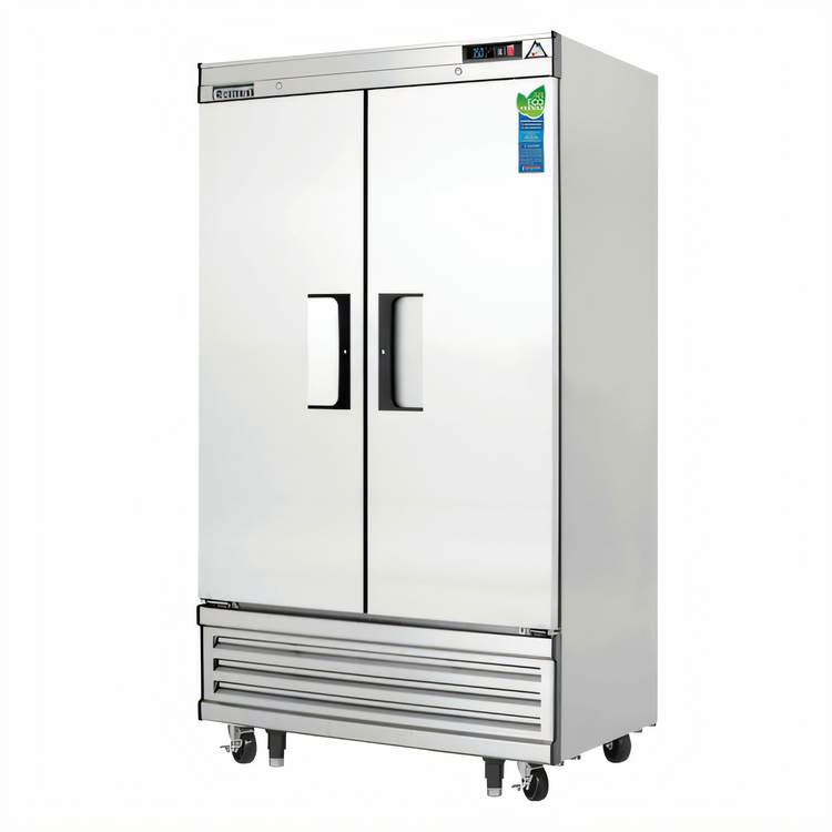 Product image #1 for Everest Refrigeration Two-Section Reach-In Refrigerator, 39-3/8 Inch Wide, 33.0 Cu. Ft., Bottom-Mounted, Solid Hinged Doors