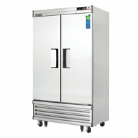 Everest Refrigeration Two-Section Reach-In Refrigerator, 39-3/8 Inch Wide, 33.0 Cu. Ft., Bottom-Mounted, Solid Hinged Doors