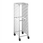 Thumbnail image #1 for Sapphire Manufacturing SMAPR-20W Welded Aluminum End-Loading Sheet Pan Rack, 20-Pan, 3-Inch Spacing, 5-Inch Swivel Casters with Brakes
