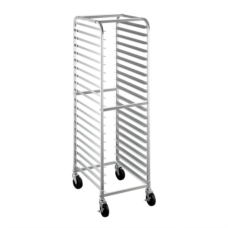Product image #1 for Sapphire Welded Aluminum End-Loading Sheet Pan Rack, 20-Pan Capacity, Swivel Casters