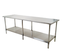 Eagle Group Budget Series 96-Inch x 36-Inch 430 Stainless Steel Work Table with Adjustable Undershelf