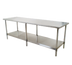 Thumbnail image #1 for Eagle Group Budget Series 96-Inch x 36-Inch 430 Stainless Steel Work Table with Adjustable Undershelf