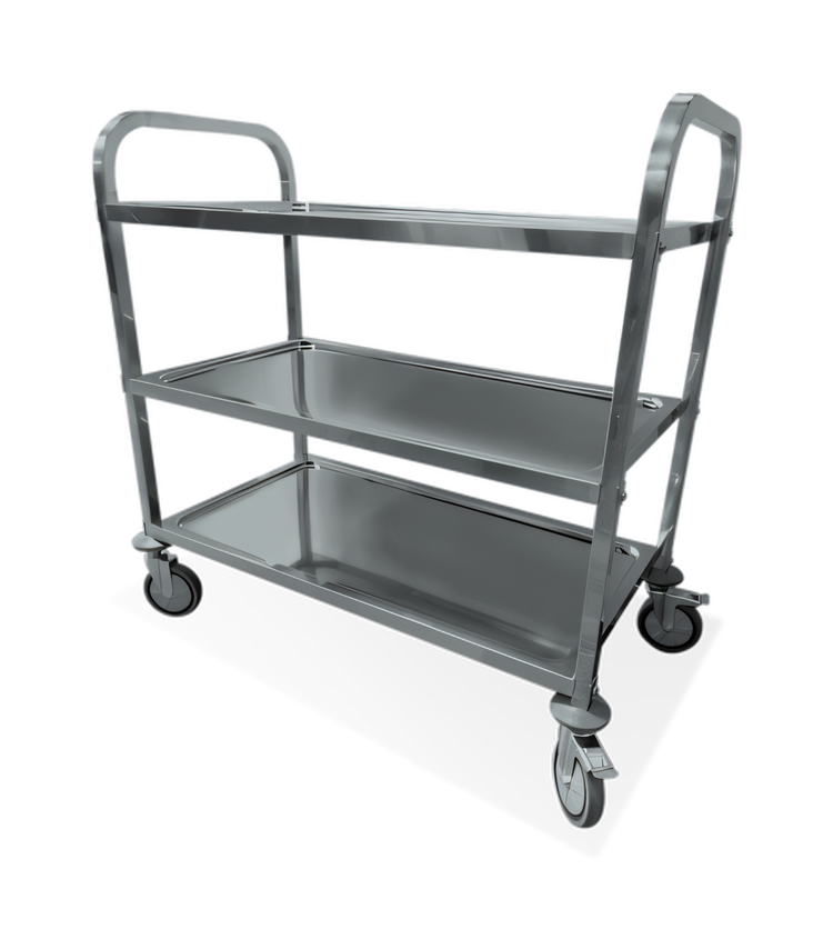 Product image #1 for Stainless Steel 3-Shelf Utility Bus Cart