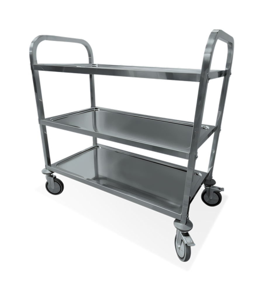 Product image #1 for Stainless Steel 3-Shelf Utility Bus Cart