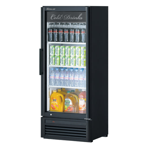 Product image #1 for Turbo Air Super Deluxe 1-Section Hinged Glass Door Merchandiser Refrigerator, 10.19 Cu. Ft., Bottom-Mount, Self-Contained