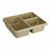 Thumbnail image #1 for Cambro 3-Compartment Rectangular Meal Delivery Tray, Tan Co-Polymer