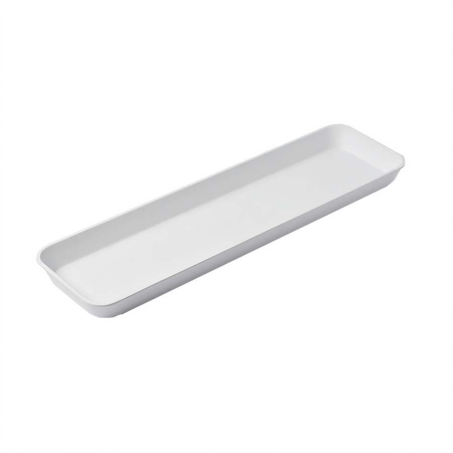 Product image #1 for American Metalcraft Endurance Rectangular White Melamine Market Tray, 216 oz., 29-3/4 x 8-1/2 x 2 Inches