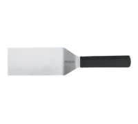 Mundial 6 x 3 Inch Heat Resistant Square-End Turner with Stainless Steel Blade and Black Polypropylene Handle