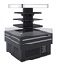 Thumbnail image #1 for Turbo Air 47-1/8-Inch Wide 23.7 Cu. Ft. Open Flat 3-Tier Self-Serve Island Refrigerated Merchandiser, Black, Self-Contained