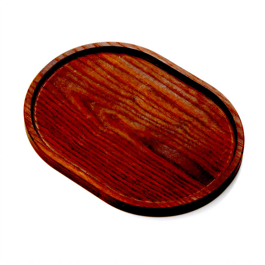 Product image #1 for American Metalcraft Rimmed Oval Ash Wood Serving Board, 12 x 9 x 3/4 Inch
