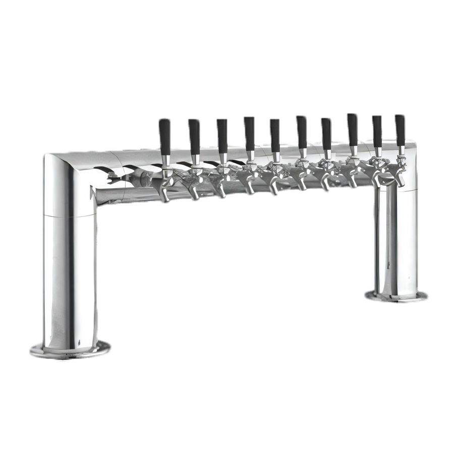 Product image #1 for Perlick 2-Column Pass-Thru Glycol-Cooled Countertop Draft Beer Tower, 10 Faucets, 46 Inches Wide