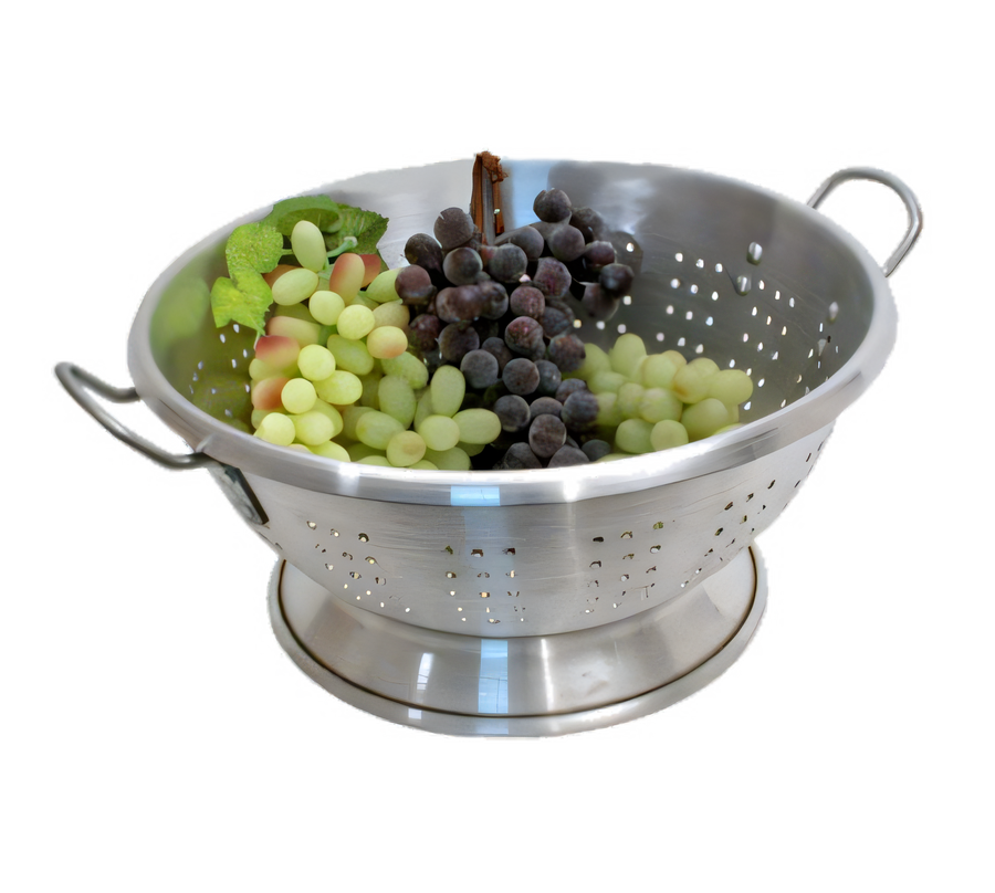 Product image #1 for Town Equipment 11 Quart Heavy Duty Aluminum Colander with Riveted Handles and Footed Base