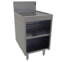 Glastender Underbar Stainless Steel Drainboard Cabinet Base, Open Front, 18 x 19 Inches