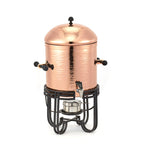 Thumbnail image #1 for American Metalcraft Mesa MESABUCH13 13-Qt Hammered Copper Round Coffee Urn, Canned Heat