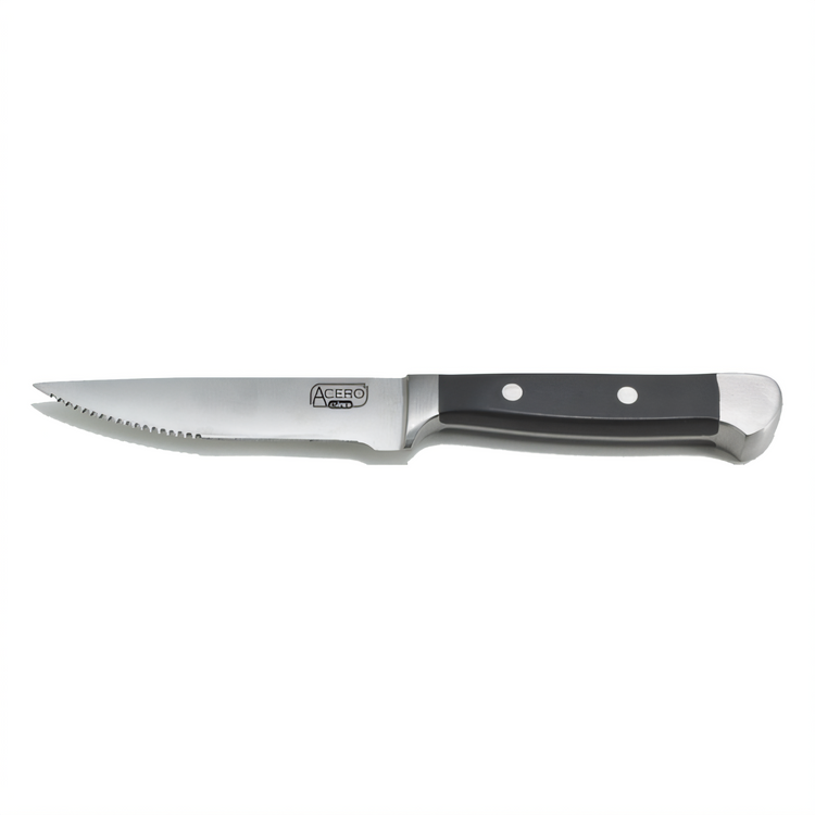 Product image #1 for Acero Heavy Duty Forged Stainless Steel Steak Knife with Black POM Handle, 11 Inch Overall Length, 5 Inch Blade