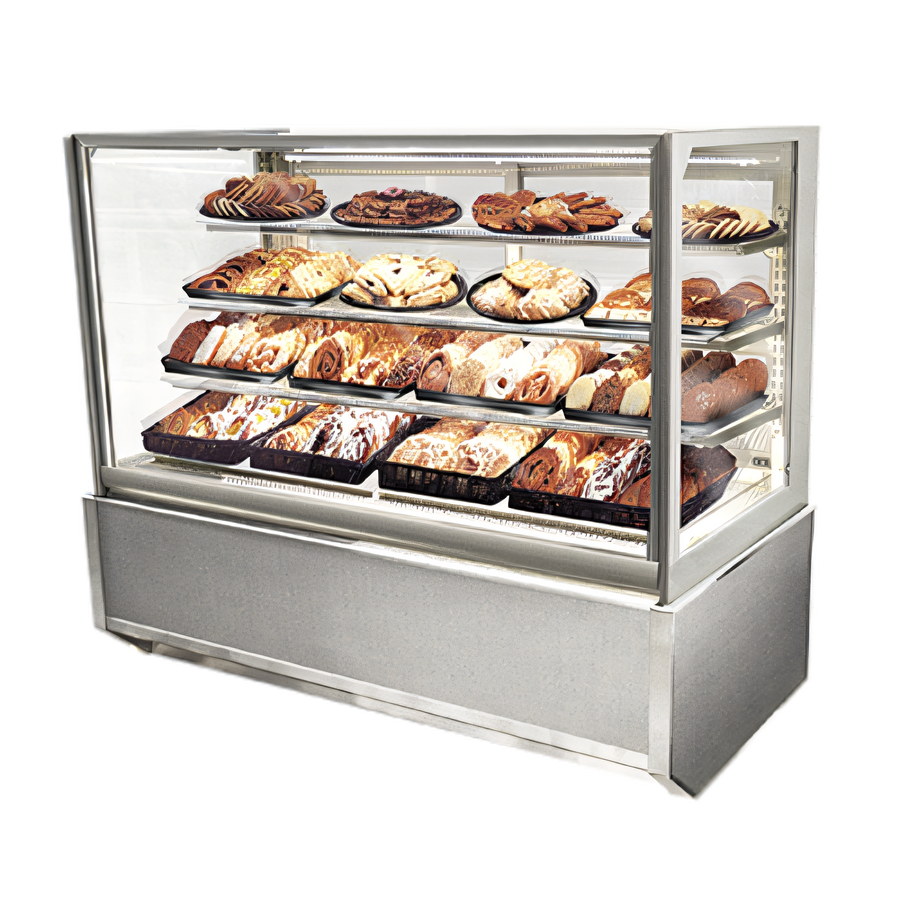 Product image #1 for Federal Industries Italian Glass Series 48-Inch Floor Standing Non-Refrigerated Pastry Display Case with 2 Adjustable Shelves