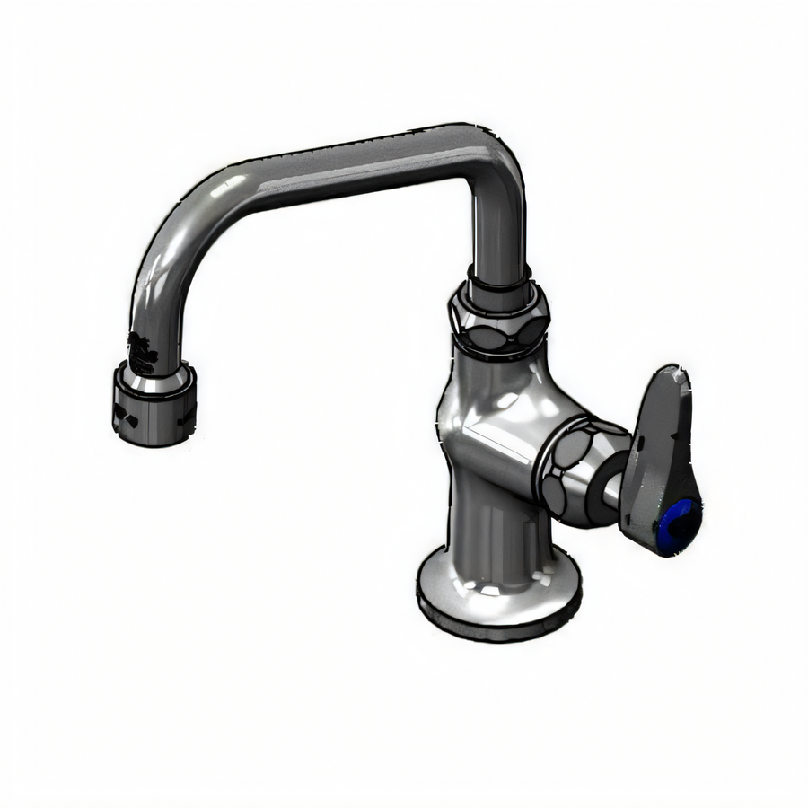 Product image #1 for T&S Brass Single Pantry Faucet, Single Hole Deck Mount, 6-Inch Swing Nozzle, 2.2 GPM Vandal-Resistant Aerator