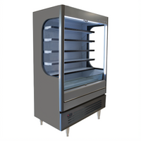 Vuemax Gray Open-Air Merchandiser Refrigerator, 52-Inch Vertical Case, 5 Shelves
