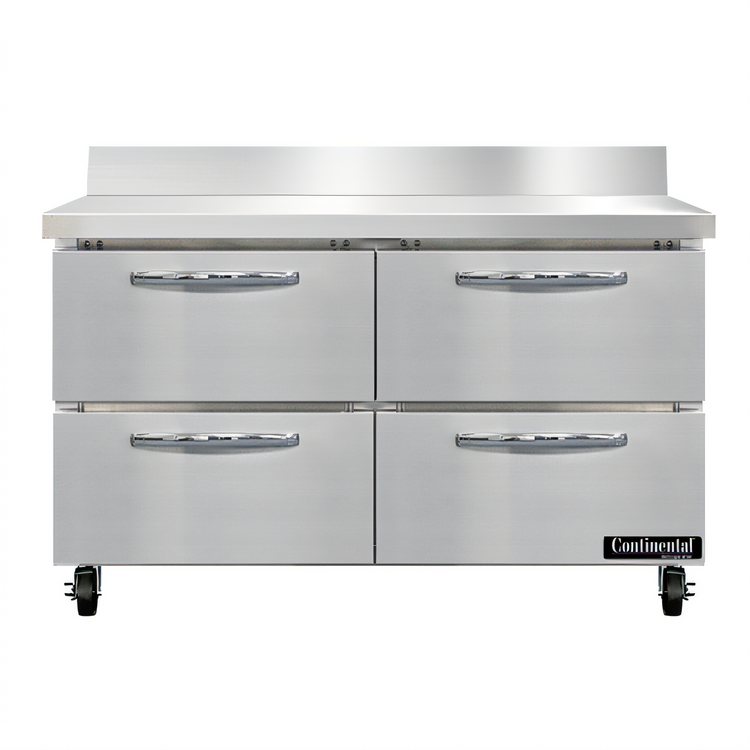 Product image #1 for Continental Refrigerator SWF48NBS-D 48" 2-Section Worktop Freezer with Drawers and Backsplash
