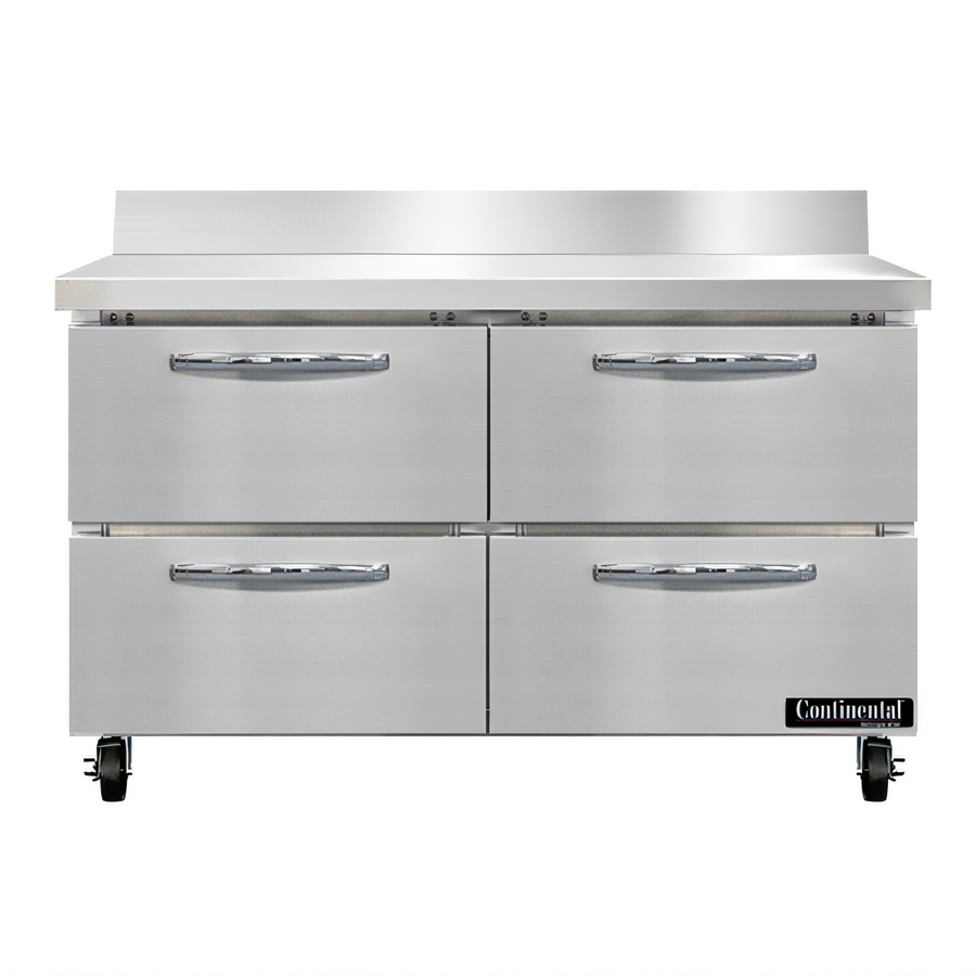Product image #1 for Continental Refrigerator SWF48NBS-D 48" 2-Section Worktop Freezer with Drawers and Backsplash