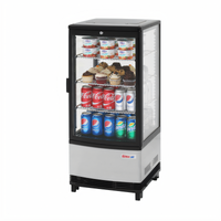Turbo Air Diamond Glass Countertop Refrigerated Merchandiser, 3.0 Cu. Ft., 4-Sided Glass, Hinged Door, 115V