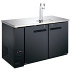 Thumbnail image #1 for Admiral Craft Equipment Corp. U-STAR USBD-5928/2 59-Inch Back Bar Beer Dispenser, 19 Cu. Ft., Double-Tap, 2 Half-Barrel Keg Capacity
