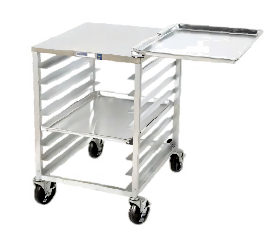 Product image #1 for Mobile Under-Counter Outrigger Slicer Stand Bun Pan Rack with Stainless Steel Top