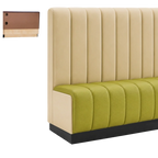 Thumbnail image #1 for ATSMFG ATS AT&S-ASWB-R48-6CH GR6 Ruth Wall Booth, 48" high, 6-channel back and seat back, channel deep seat, upholstered, heavy duty hardwood frame