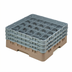 Thumbnail image #2 for Cambro Camrack Full Size 25-Compartment Glass Rack with 3 Soft Gray Extenders, Beige
