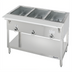 Thumbnail image #1 for Aerohot E303 Electric 3-Well Hot Food Station with Stainless Steel Open Shelf Base and Carving Board