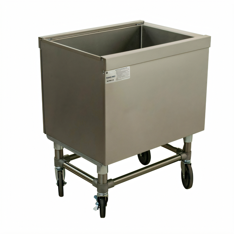 Product image #1 for Underbar Basics Portable Insulated Stainless Steel Ice Bin Caddy with 127 lb. Capacity