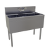 Thumbnail image #1 for Glastender Three Compartment Stainless Steel Underbar Sink Unit, 36 Inch W x 19 Inch D, With Splash-Mount Faucet