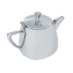 Thumbnail image #1 for Vollrath Triennium™ 46207 12 oz 18/8 Stainless Steel Teapot with Lid, Triangular Body, Mirror Exterior and Satin Interior