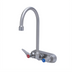 Thumbnail image #1 for T&S Brass EverSteel 4-Inch Wall Mount Workboard Mixing Faucet with 5 3/4-Inch Swivel Gooseneck