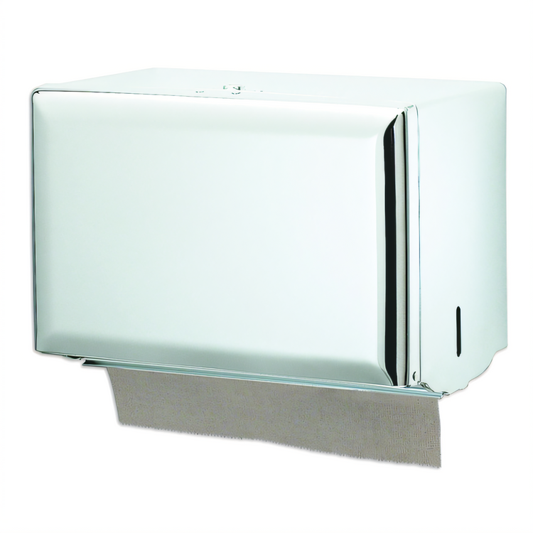 Product image #1 for Classic Wall-Mounted Single-Fold Paper Towel Dispenser, White, 500-Towel Capacity