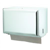 Classic Wall-Mounted Single-Fold Paper Towel Dispenser, White, 500-Towel Capacity
