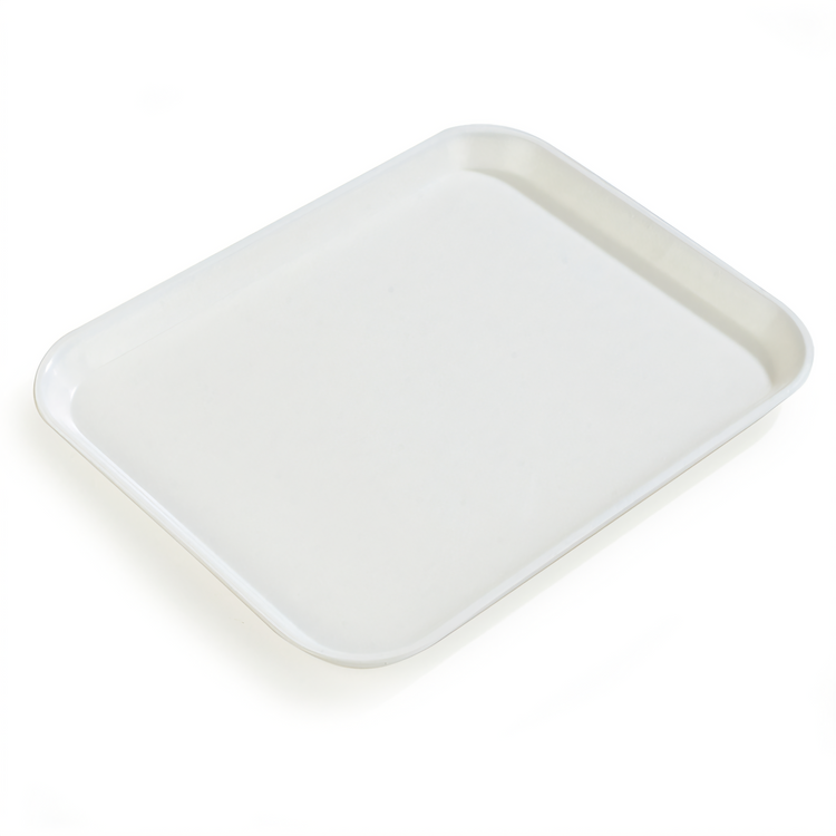 Product image #2 for Carlisle Glasteel Rectangular Fiberglass Cafeteria Tray, 22-1/8 x 16 Inch, Bone White