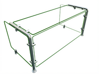 Hatco Flav-R-Shield Single-Sided Full-Service Pass-Over Sneeze Guard, 36 x 18 x 17.25 Inches