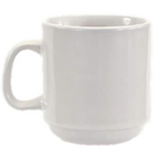 Thumbnail image #2 for Crestware Alpine White AL15 Ceramic Coffee Mug, 10 oz., Stackable, Vitrified, Oven & Microwave Safe Case of 3