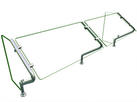 Hatco Flav-R-Shield ES67-60 Self-Service Single-Sided Glass Food Shield, 60 Inch Wide