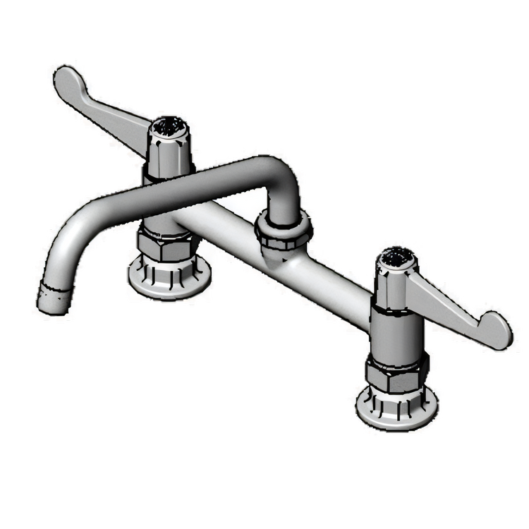 Product image #1 for Equip 8-Inch Deck Mount Mixing Faucet with 8-Inch Swing Nozzle and Wrist Handles