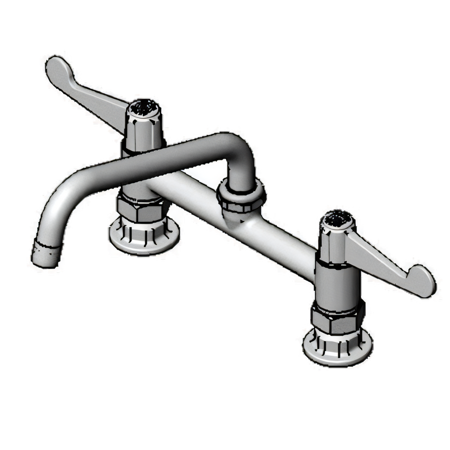 Product image #1 for Equip 8-Inch Deck Mount Mixing Faucet with 8-Inch Swing Nozzle and Wrist Handles