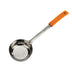 Thumbnail image #1 for Winco Prime 8 oz Perforated One-Piece Stainless Steel Portion Control Serving Spoon, Orange